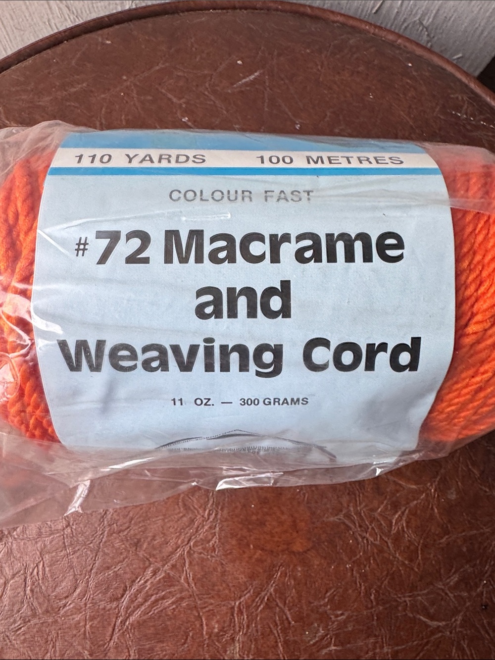 #72 Macrame and Weaving Cord - Orange